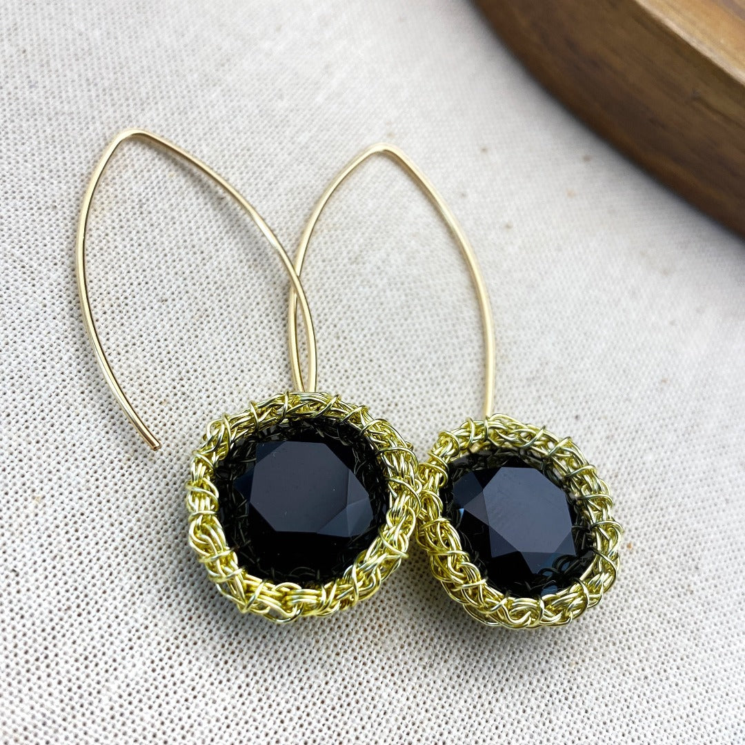 Louisette Jet Black Earrings S00 - Fashion Jewellery M00949