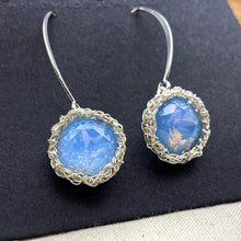 Load image into Gallery viewer, Air Blue Opal Earrings

